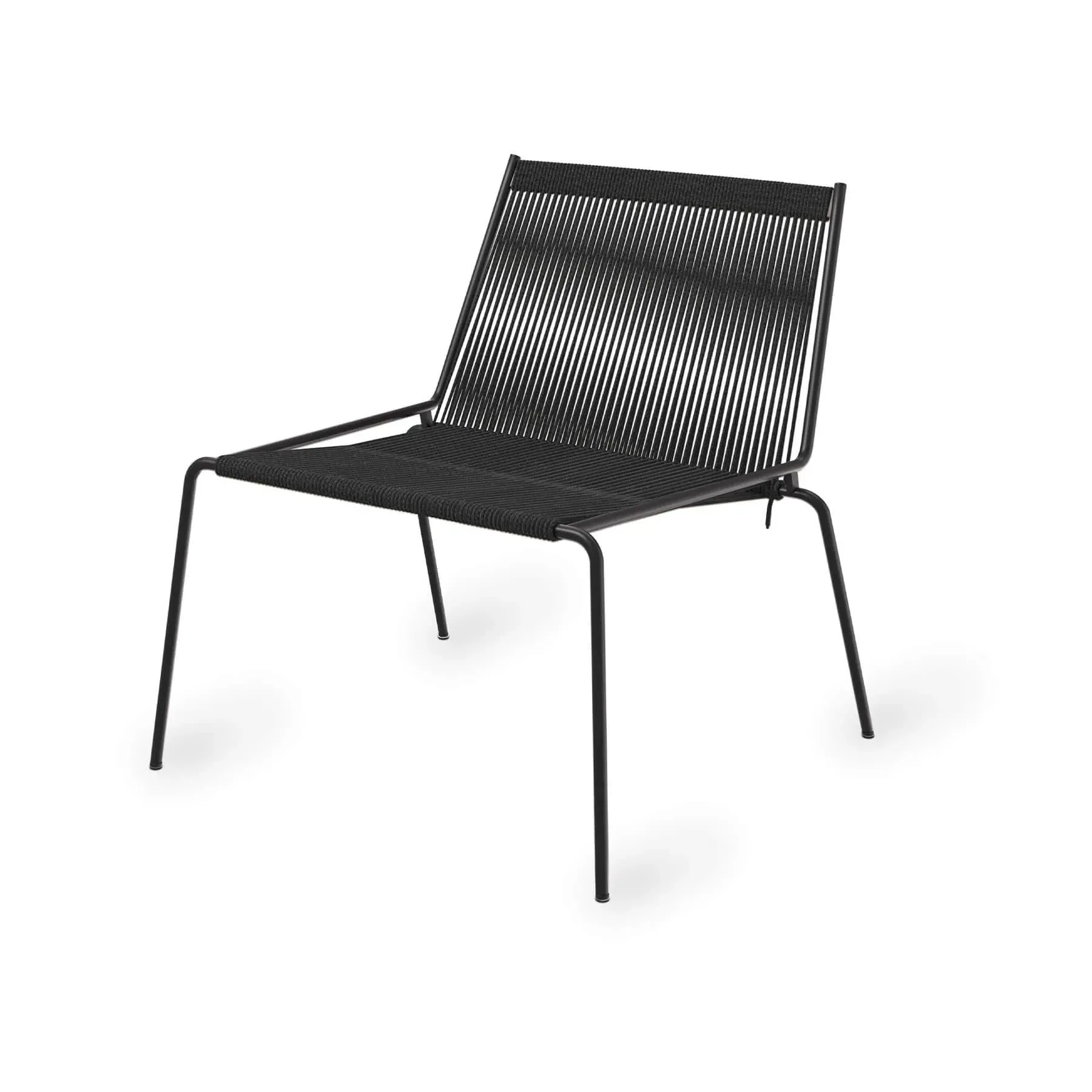Lounge Chair with Steel Frame - Black, Linen