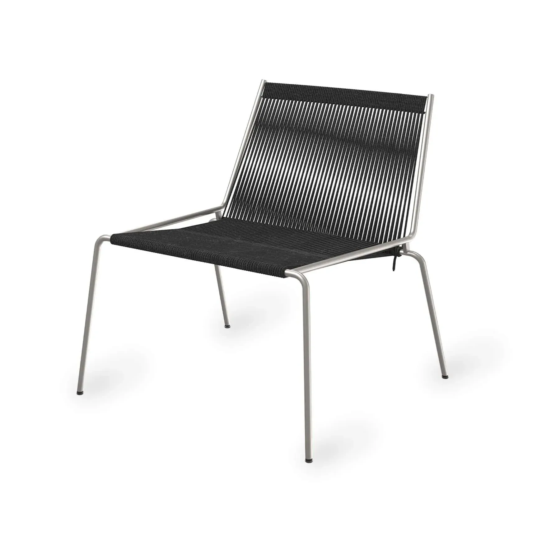 Lounge Chair with Steel Frame - Black, Linen