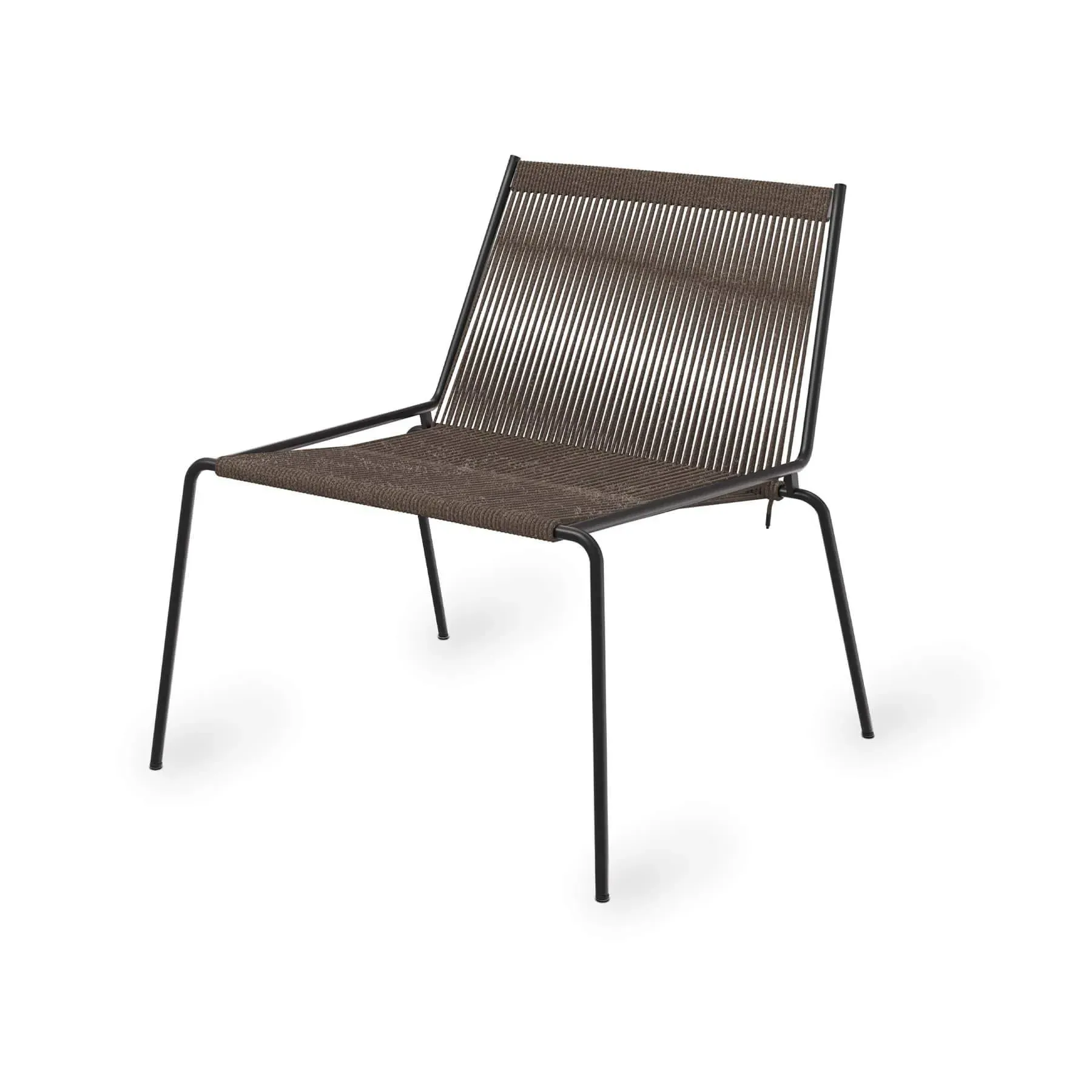 Lounge Chair with Steel Frame - Dark Grey, Wool image
