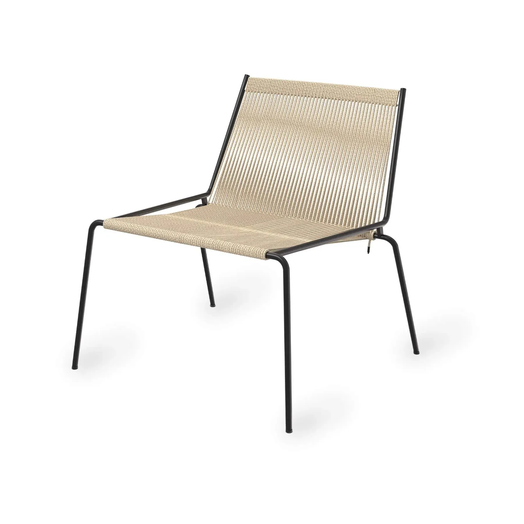 Lounge Chair with Steel Frame - Nature, Linen image