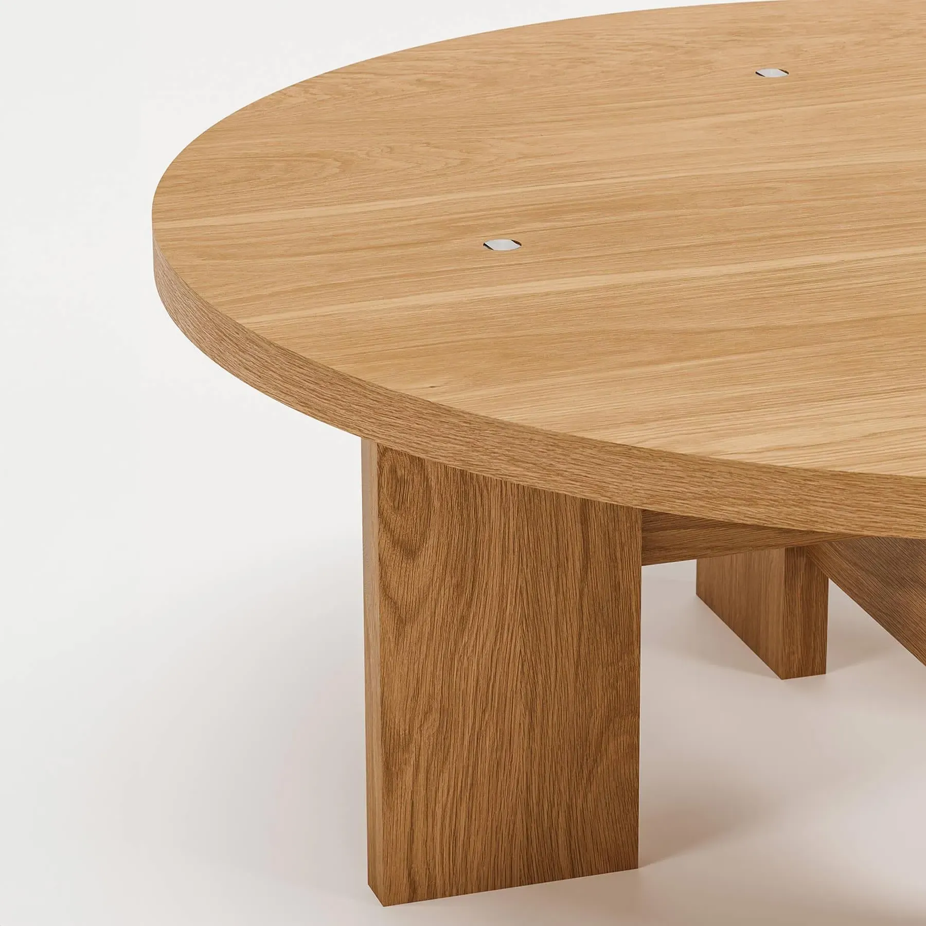 Mio Coffee Table with Steel Details - Oak