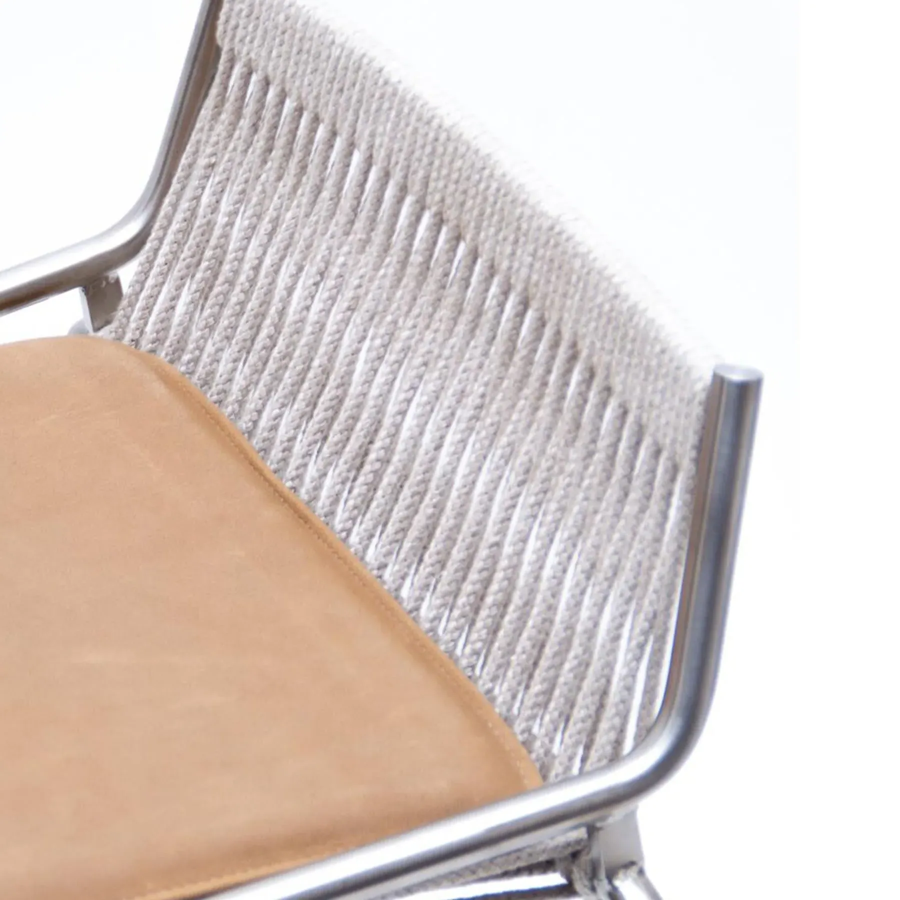 Noel Stool Seat Pad - Grey Brown, Leather