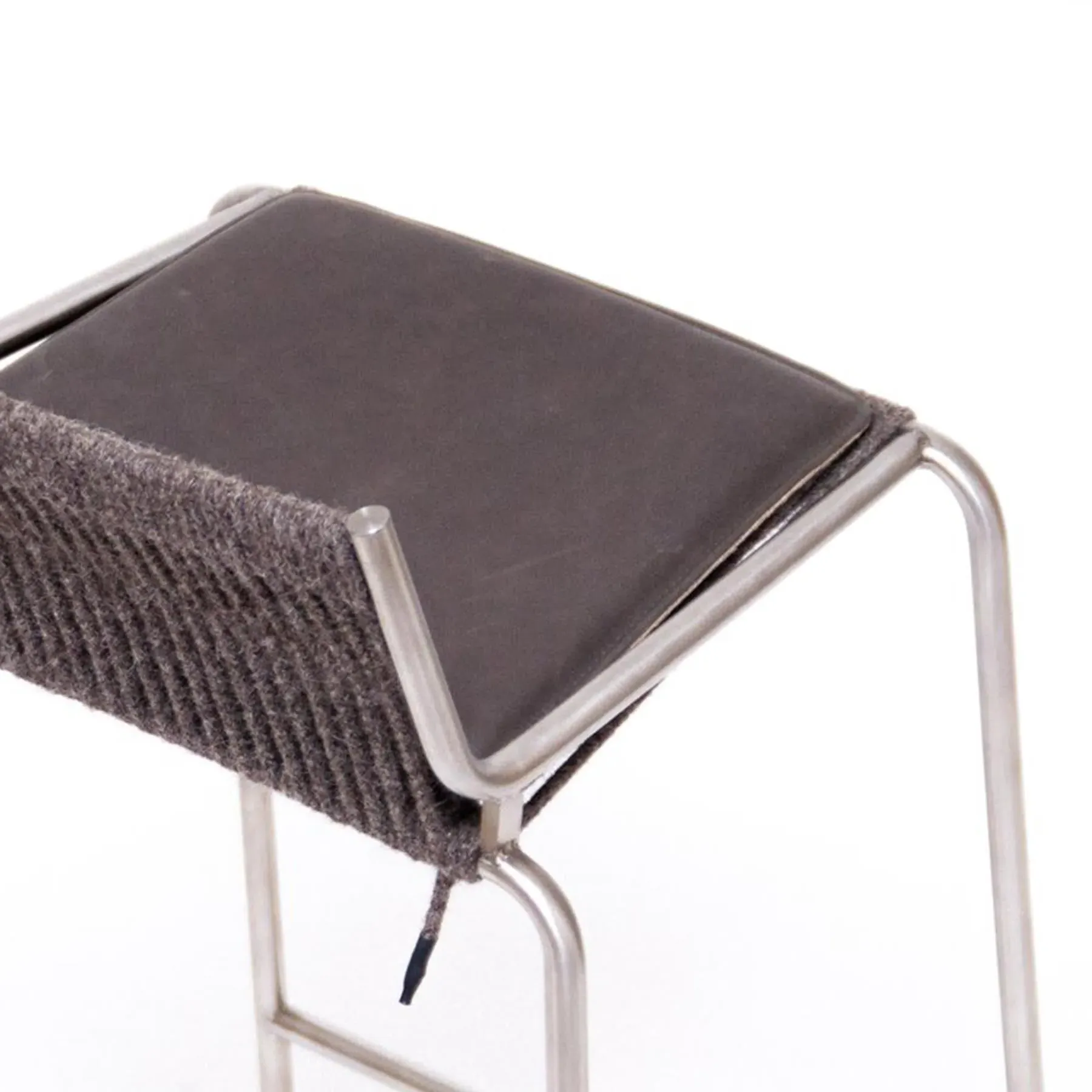 Noel Stool Seat Pad - Grey Brown, Leather