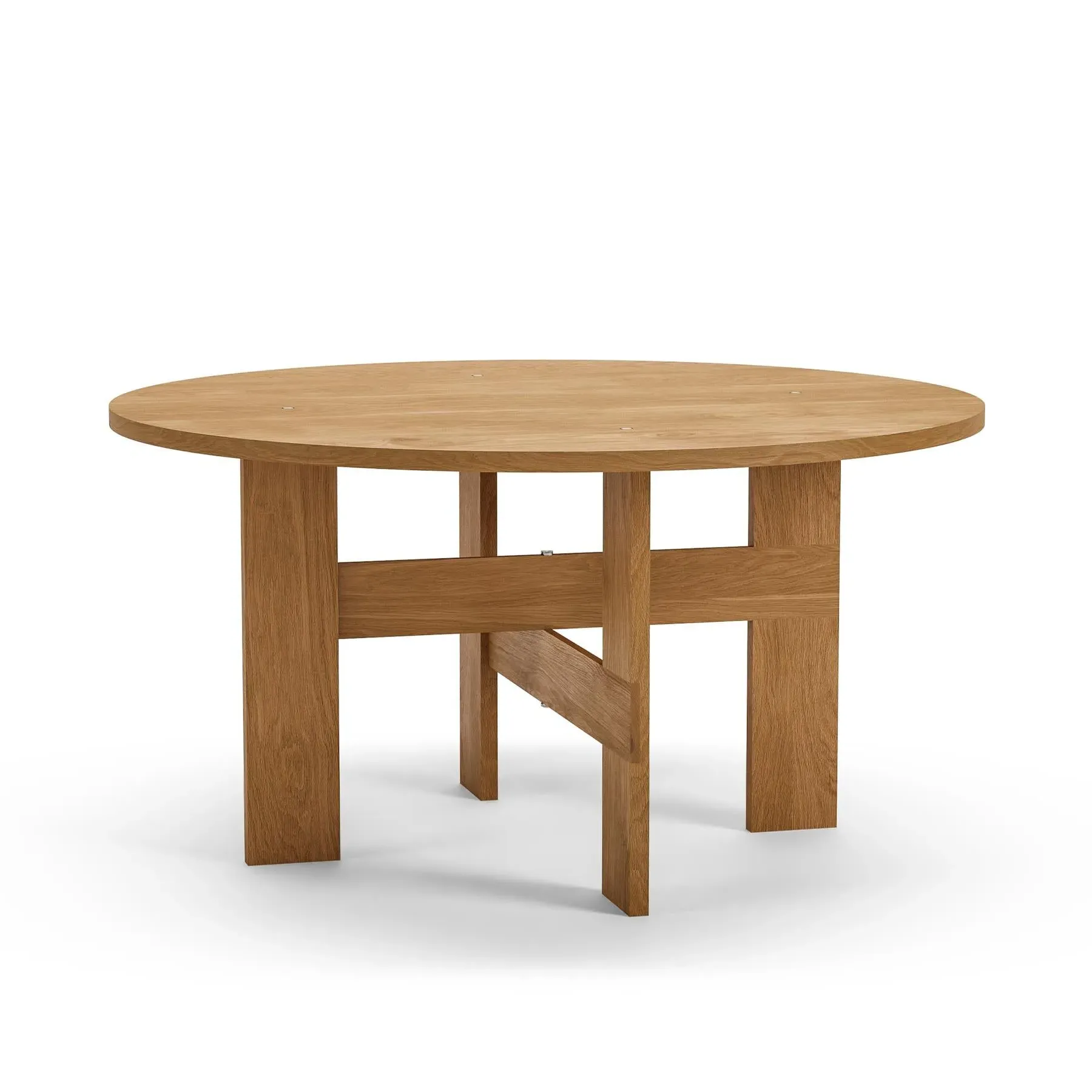 Round Dining Table - Oak, Solid Wood