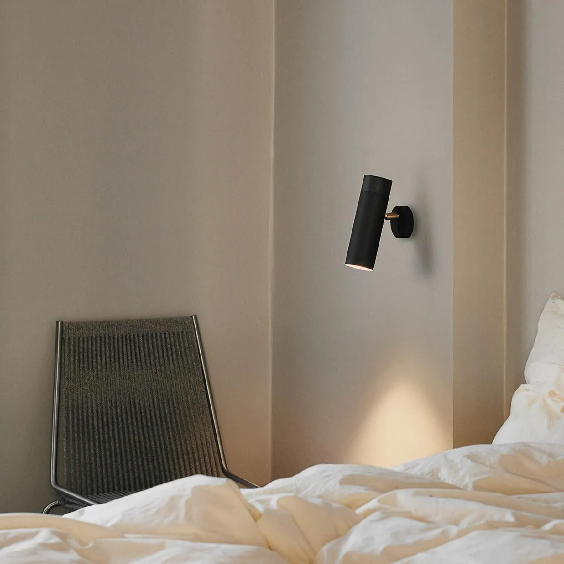 Small Wall Light with Downlight - Nickel Brass