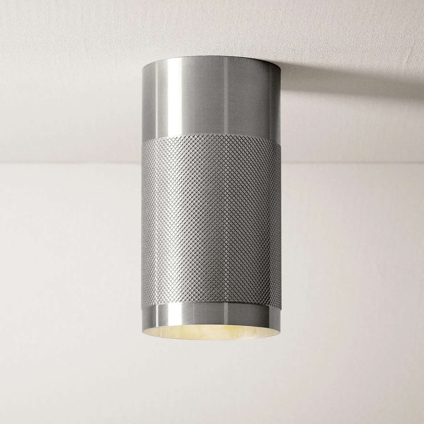 Surface Ceiling Light - Nickel, Solid Brass