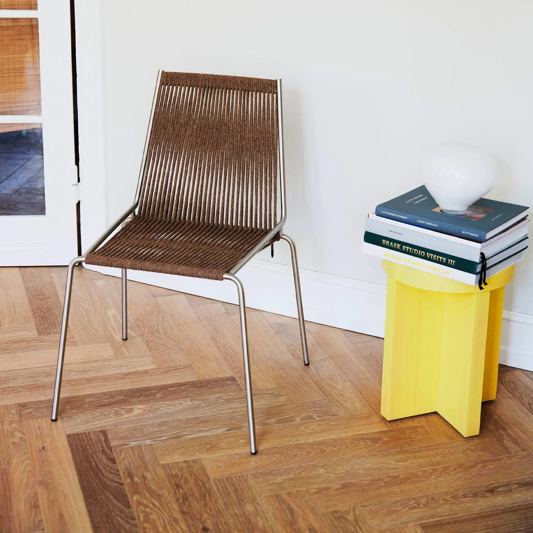Upholstered Dining Chair - Brown, Wool