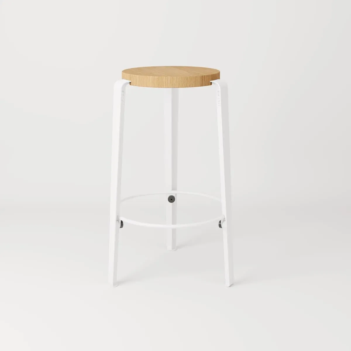 Counter Height Stool Stackable - Black, Oak