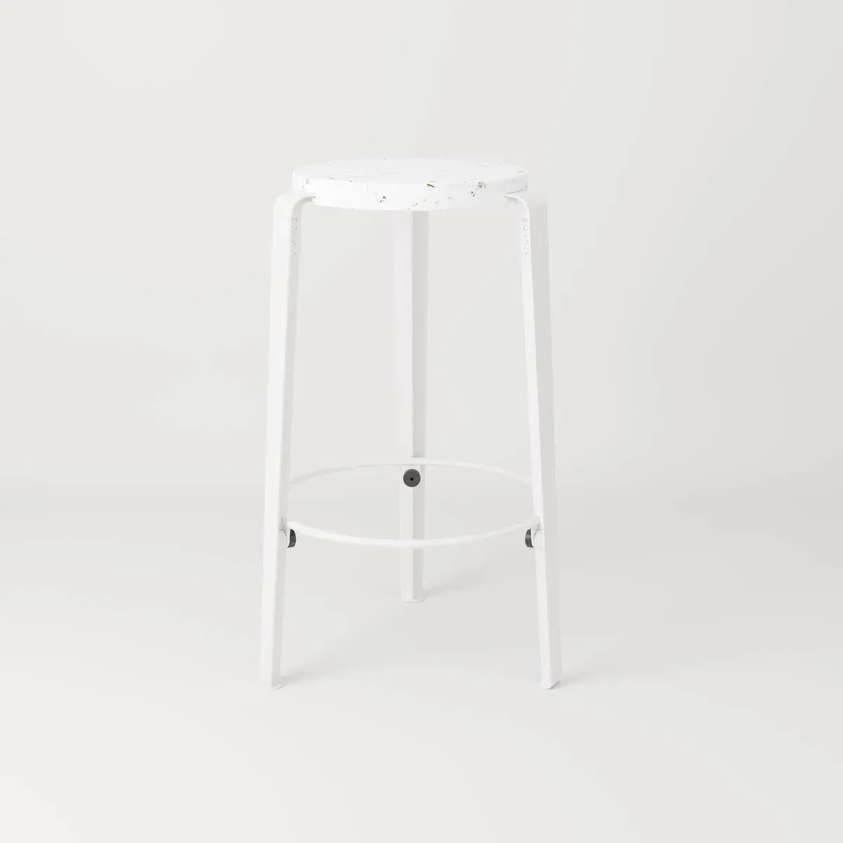 Counter Height Stool Stackable - Green, Steel
