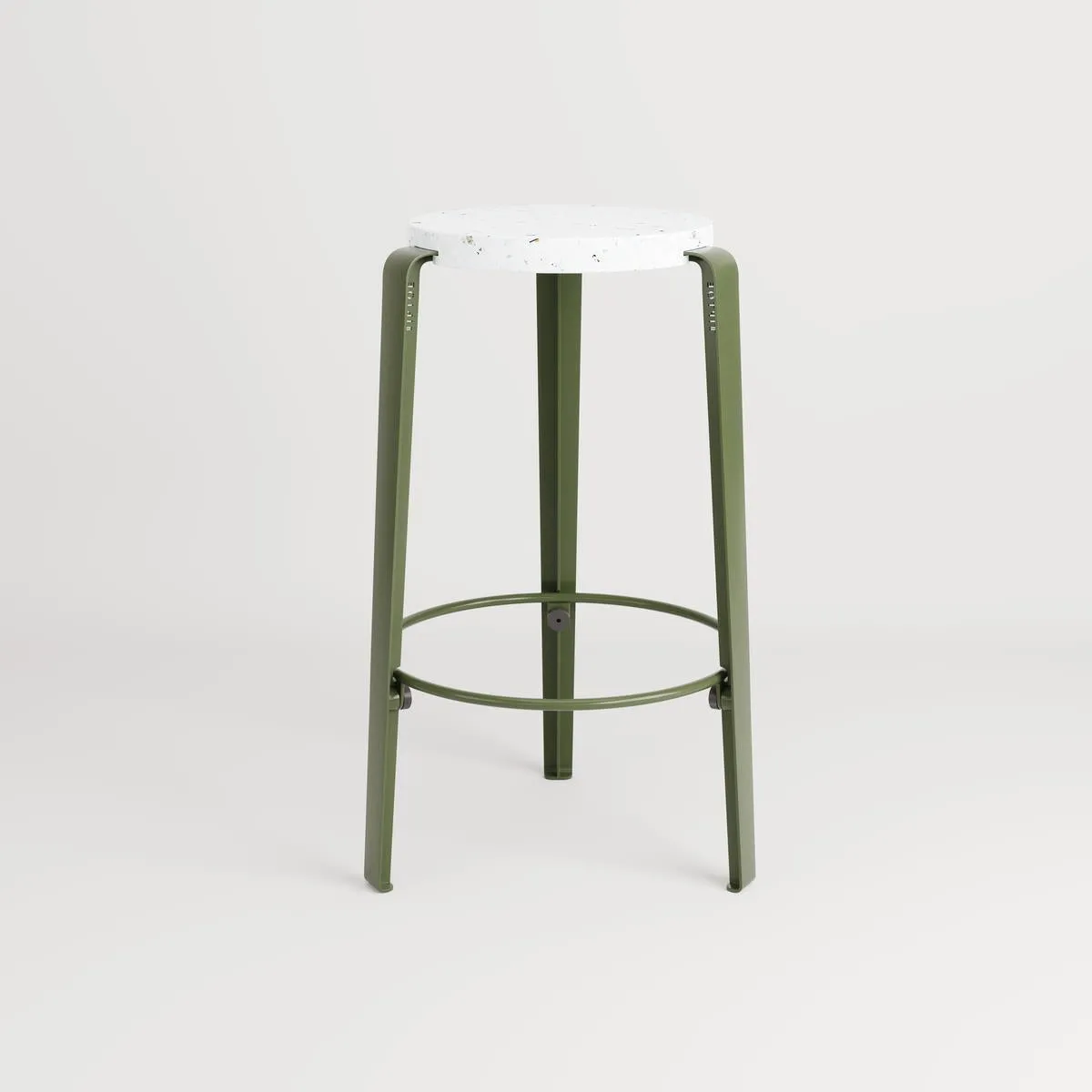 Counter Height Stool Stackable - Green, Steel