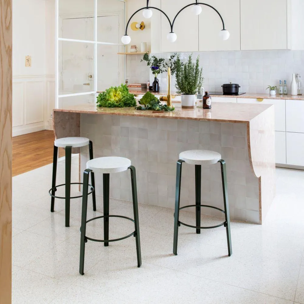 Counter Height Stool Stackable - Grey, Steel