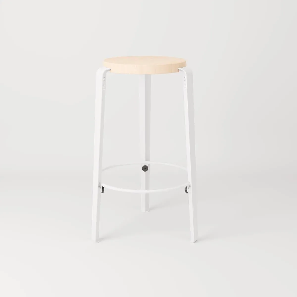 Counter Height Stool Stackable - White, Beech