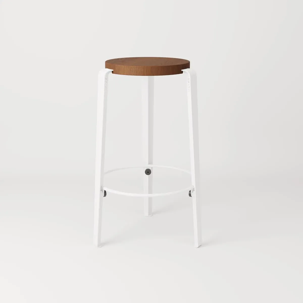 Counter Height Stool Stackable - White, Oak