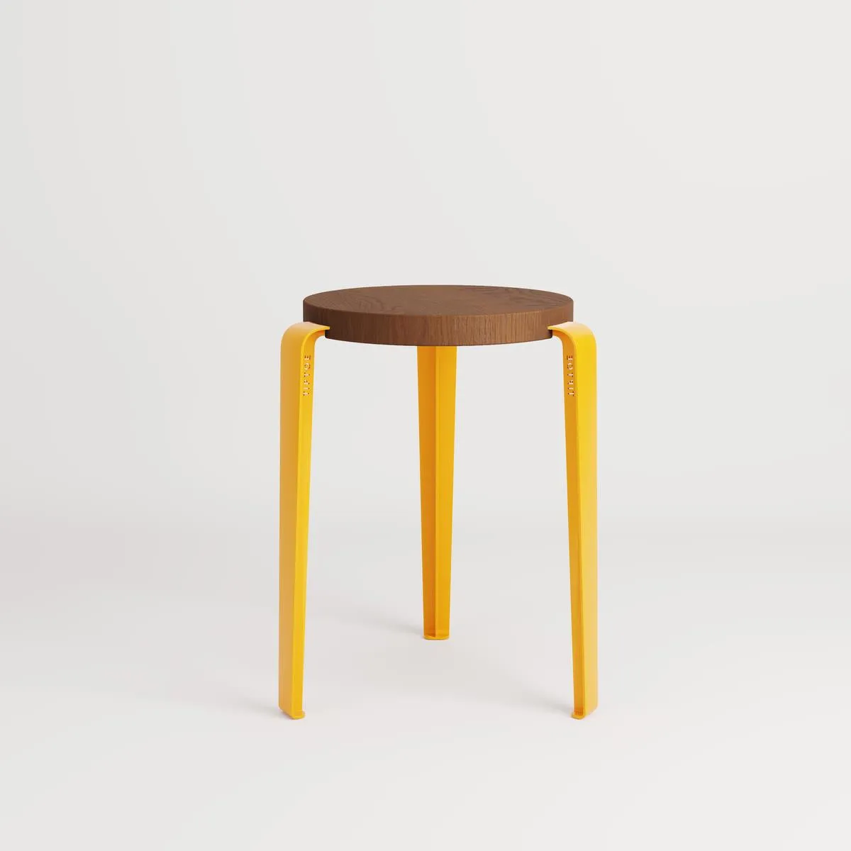 LOU Stool - Cloudy White, Beech