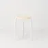 LOU Stool - Cloudy White, Beech