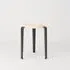 LOU Stool - Dark Varnished, Beech