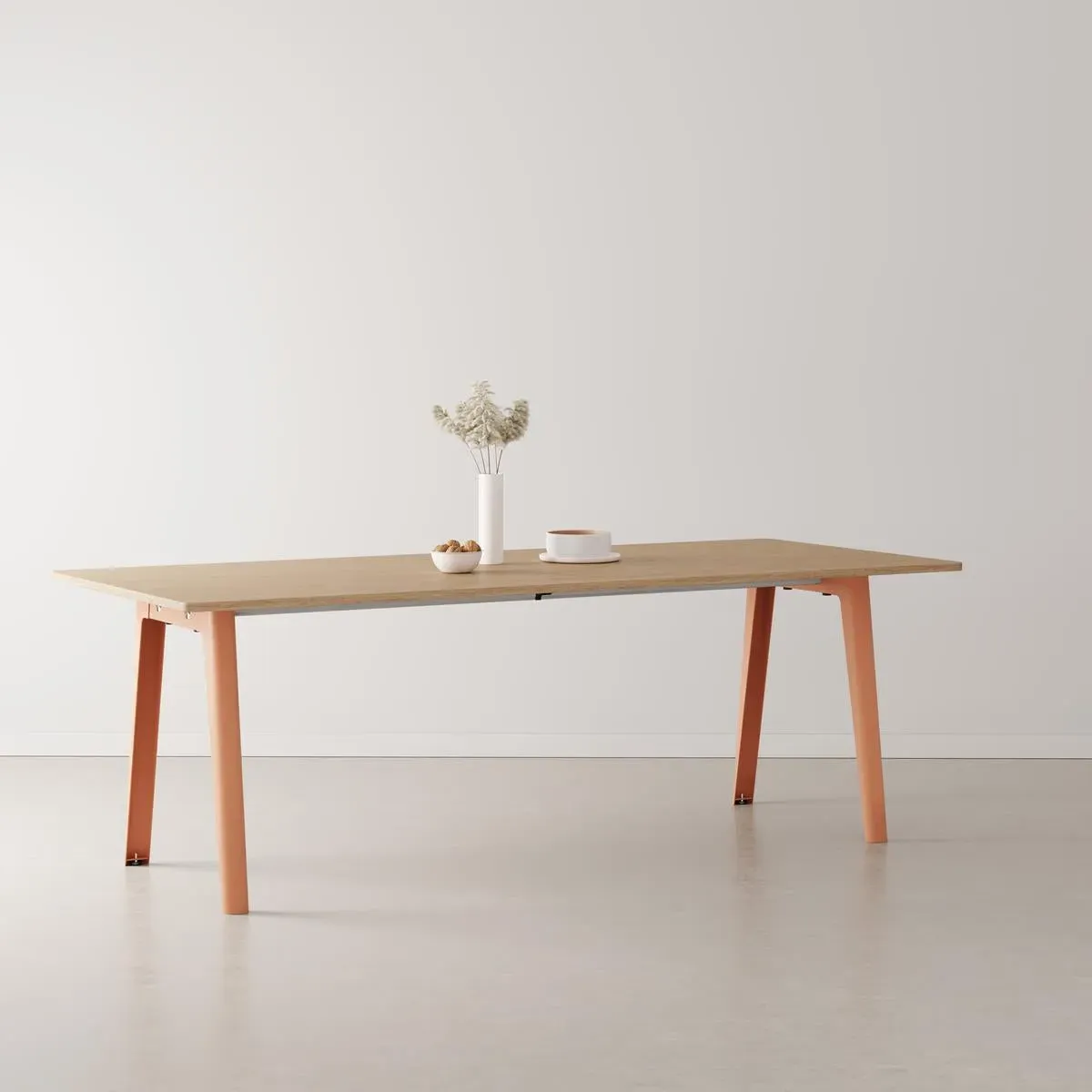 New Rectangular Dining Table - Ash Pink, Recycled Oak