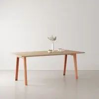 New Rectangular Dining Table - Ash Pink, Recycled Oak