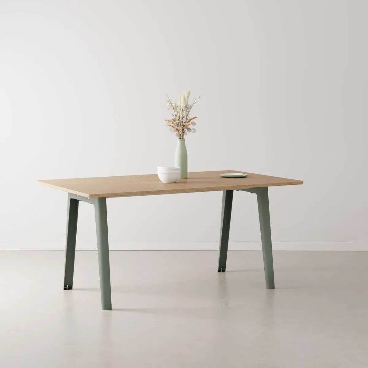 New Rectangular Dining Table - Eucalyptus Grey, Recycled Oak