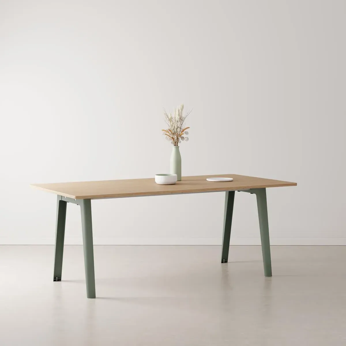 New Rectangular Dining Table - Eucalyptus Grey, Recycled Oak