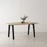 New Rectangular Dining Table - Graphite Black, Recycled Oak