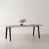 New Rectangular Dining Table - Graphite Black, Recycled Oak
