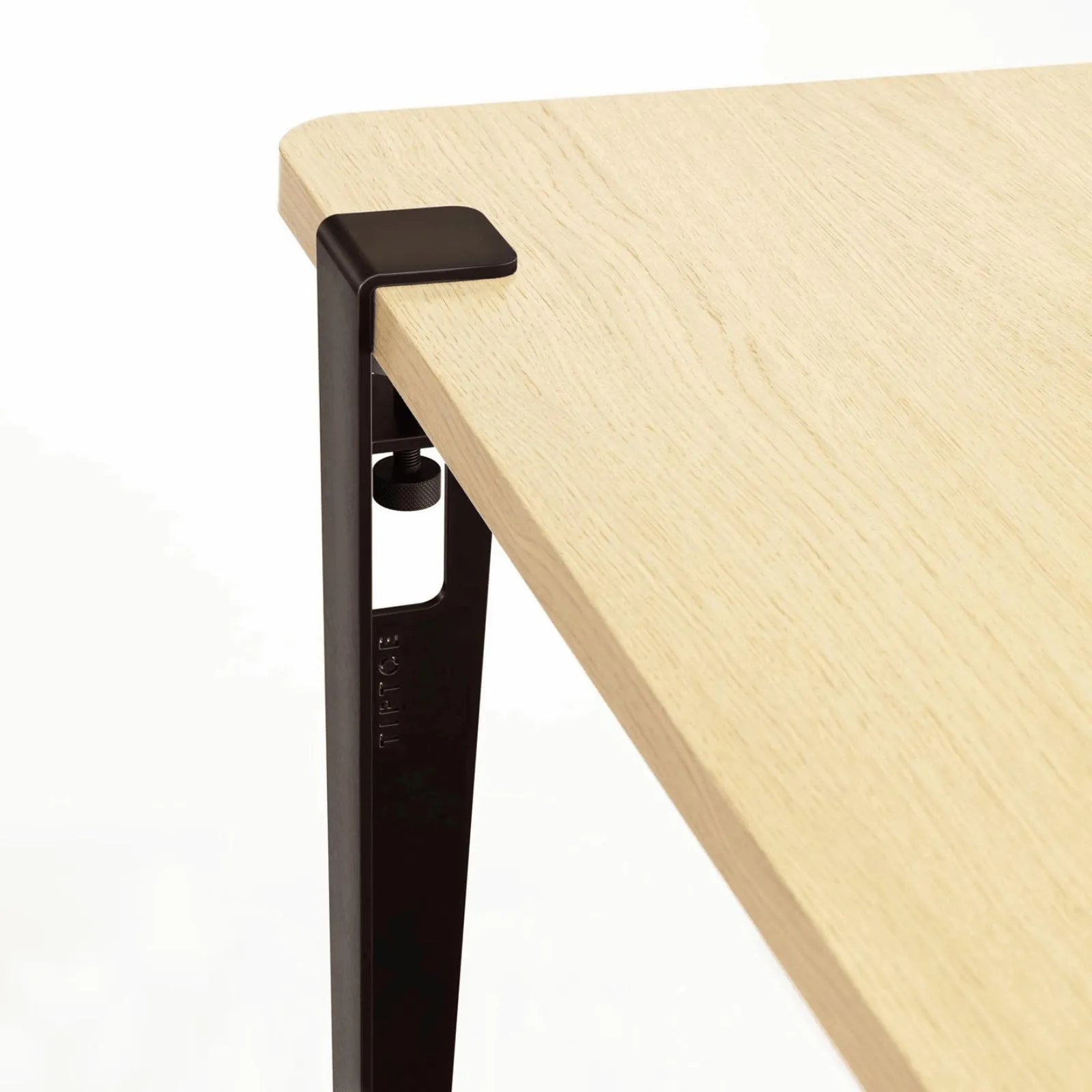 Noma Desk with Steel Legs - Black, Oak Wood