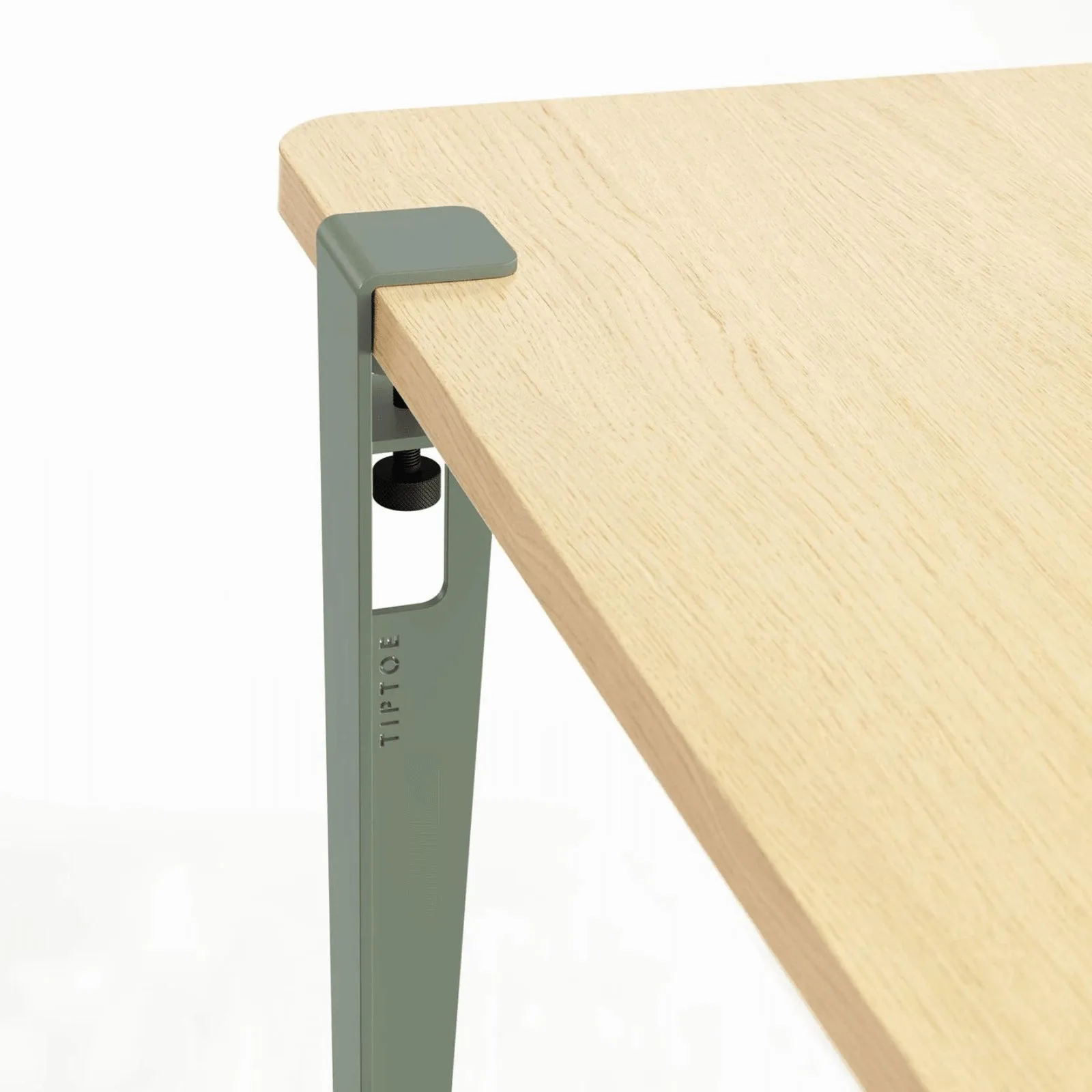Noma Desk with Steel Legs - Black, Oak Wood