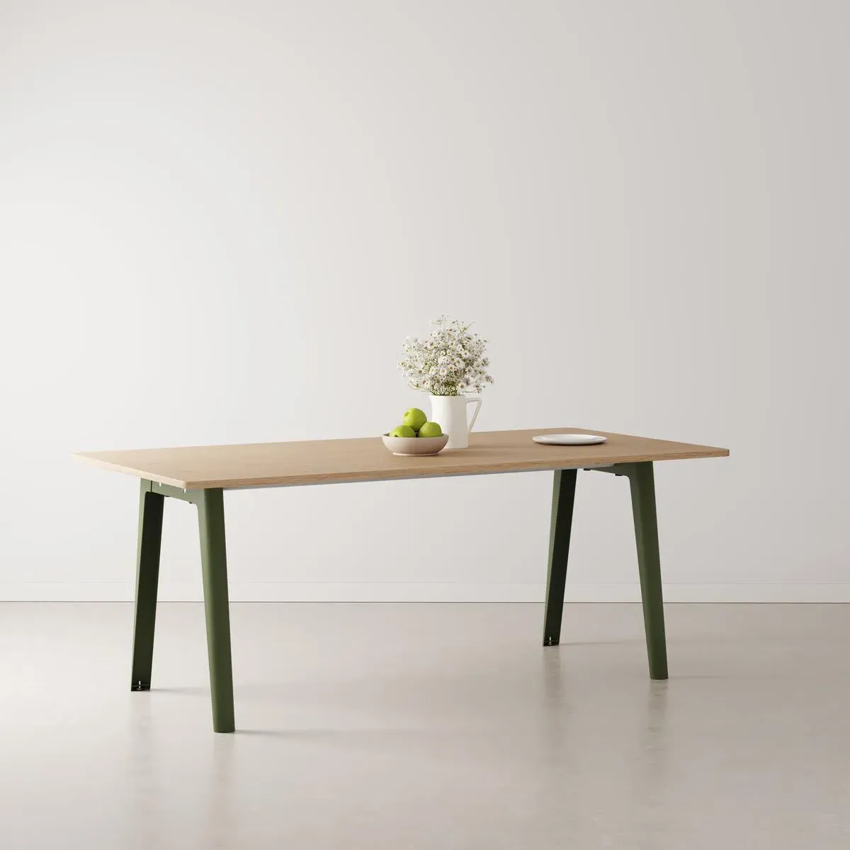Rectangular Dining Table - Green, Wood