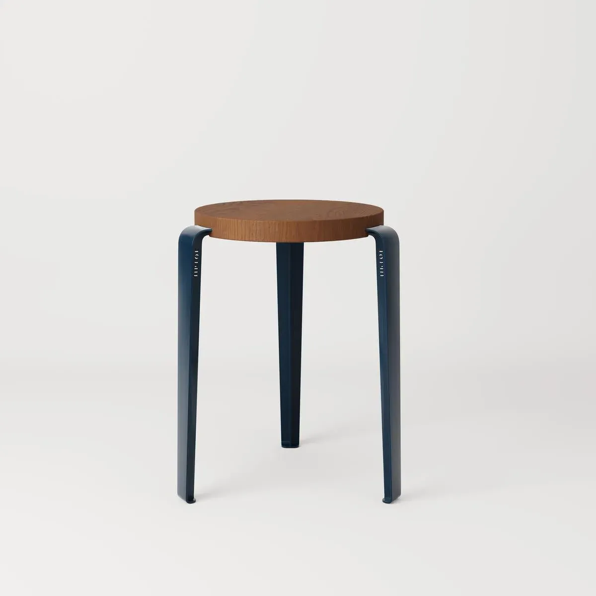 Stackable Stool - Blue, Oak Wood
