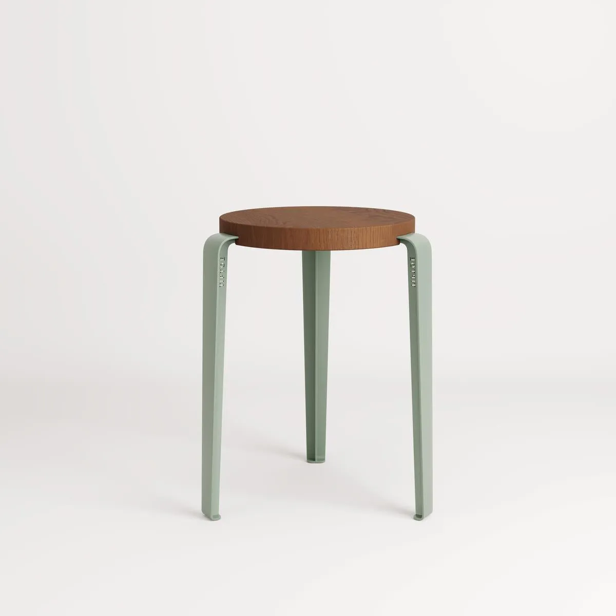 Stackable Stool - Grey, Oak Wood