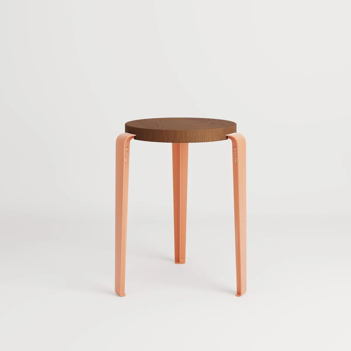 Stackable Stool - Pink, Oak Wood