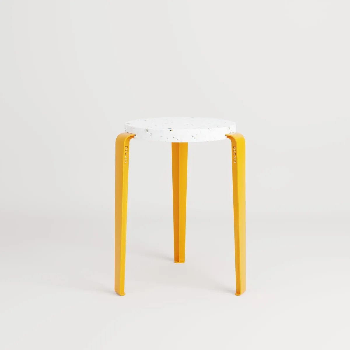 Stackable Stool with Recycled Seat - Grey, Steel