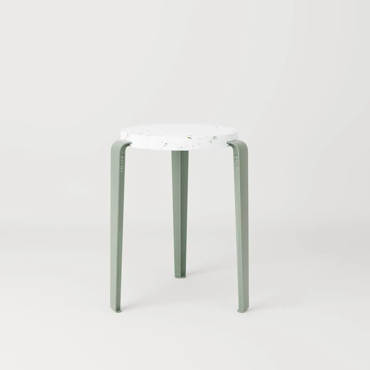 Stackable Stool with Recycled Seat - Grey, Steel