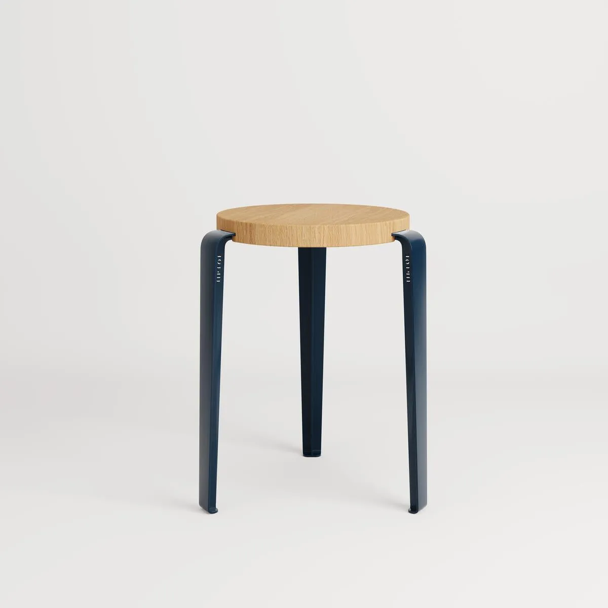 Stackable Stool with Wooden Seat - Blue, Oak
