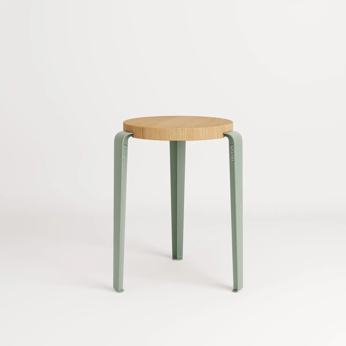 Stackable Stool with Wooden Seat - Grey, Oak
