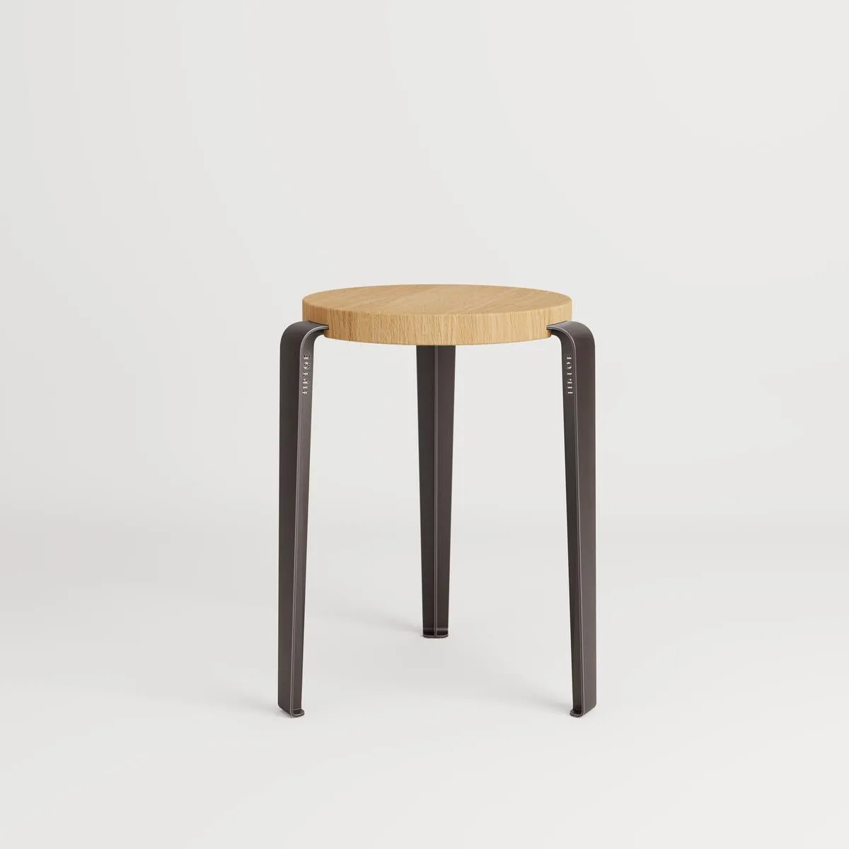 Stackable Stool with Wooden Seat - Oak