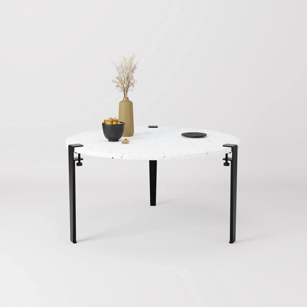 VENEZIA Round Coffee Table - Black, Recycled Plastic image