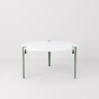 VENEZIA Round Coffee Table - Grey, Recycled Plastic