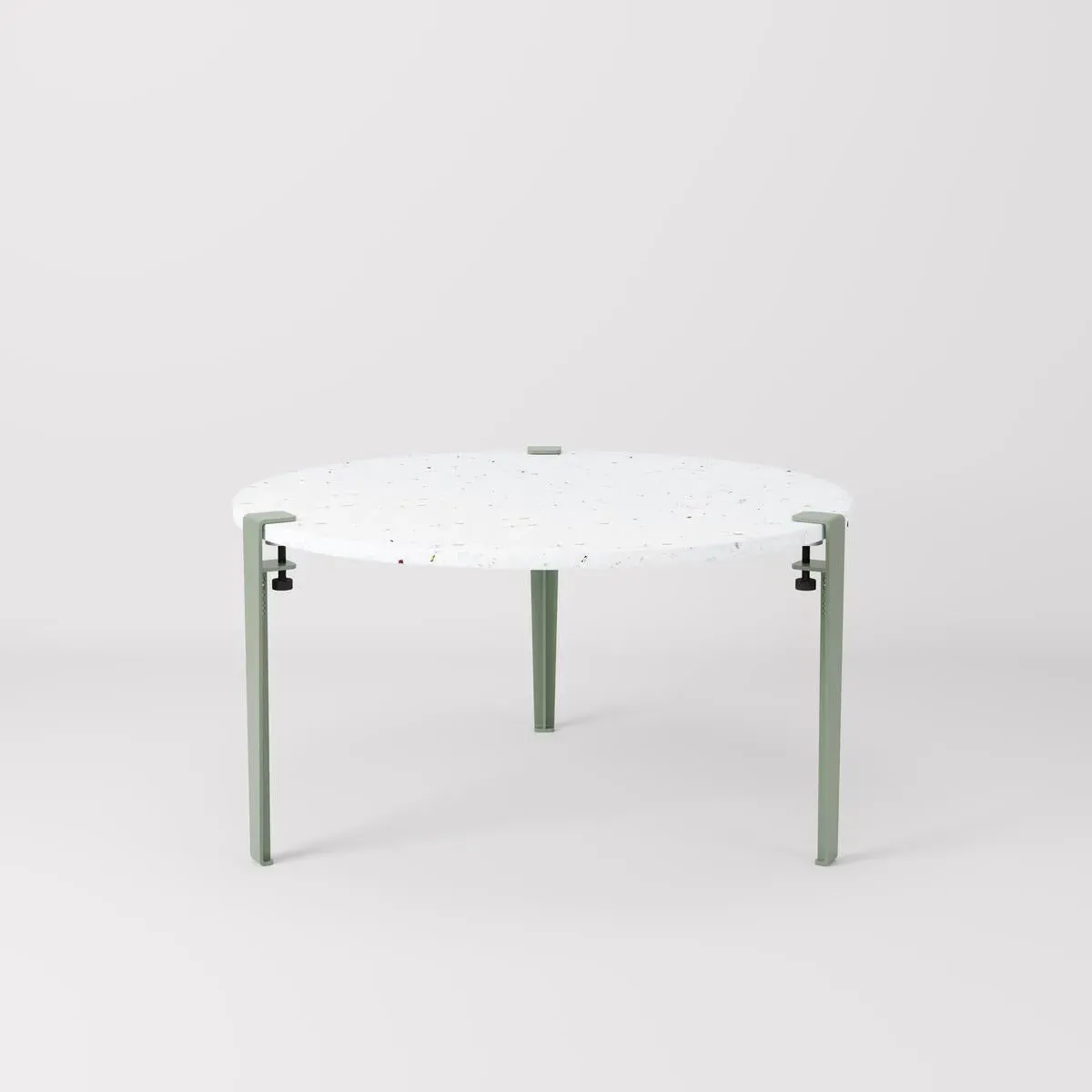 VENEZIA Round Coffee Table - Grey, Recycled Plastic