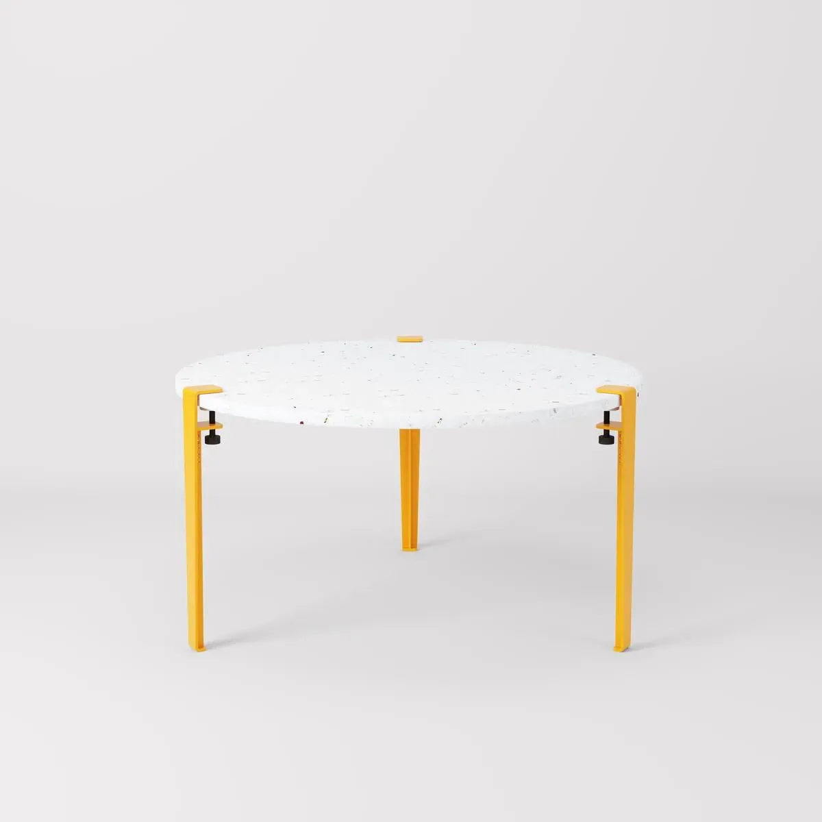 VENEZIA Round Coffee Table - Yellow, Recycled Plastic