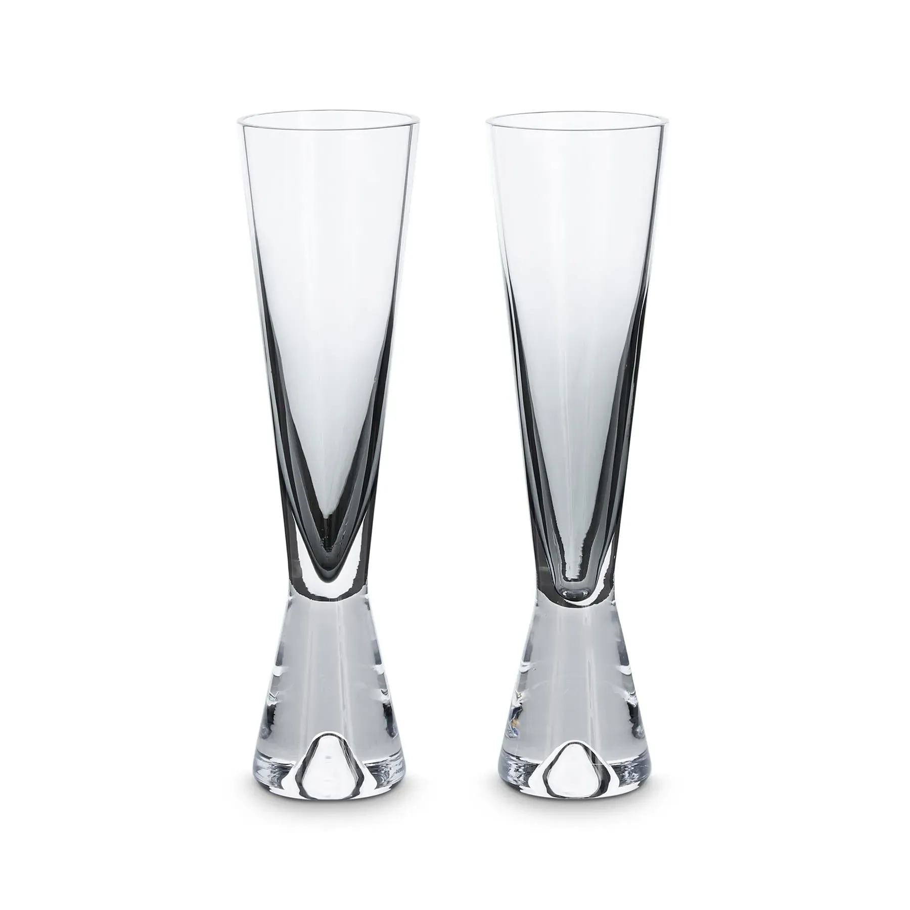 2-Piece Champagne Glasses Set - Black, Glass image