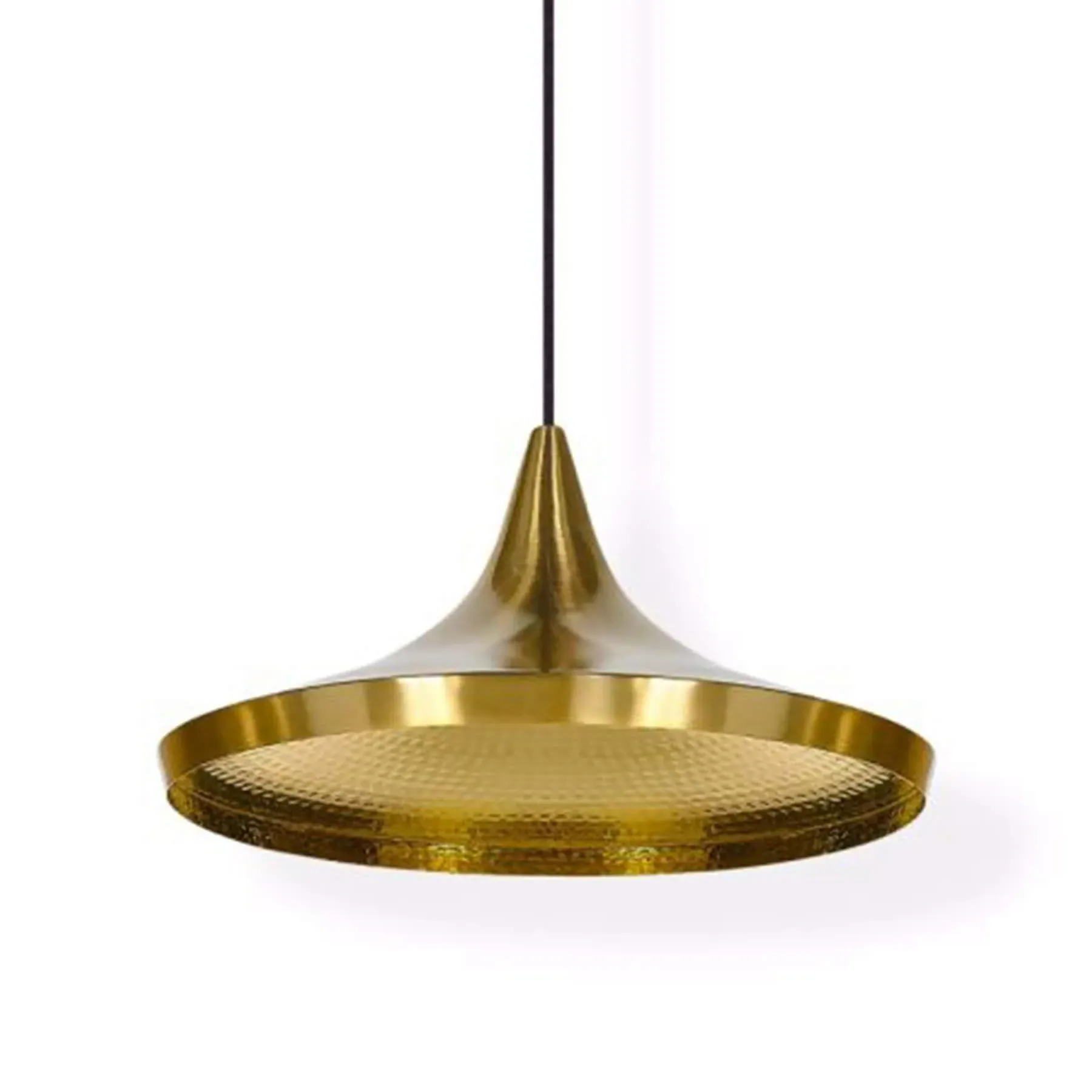 Beat Wide LED Pendant Light - Brushed Brass