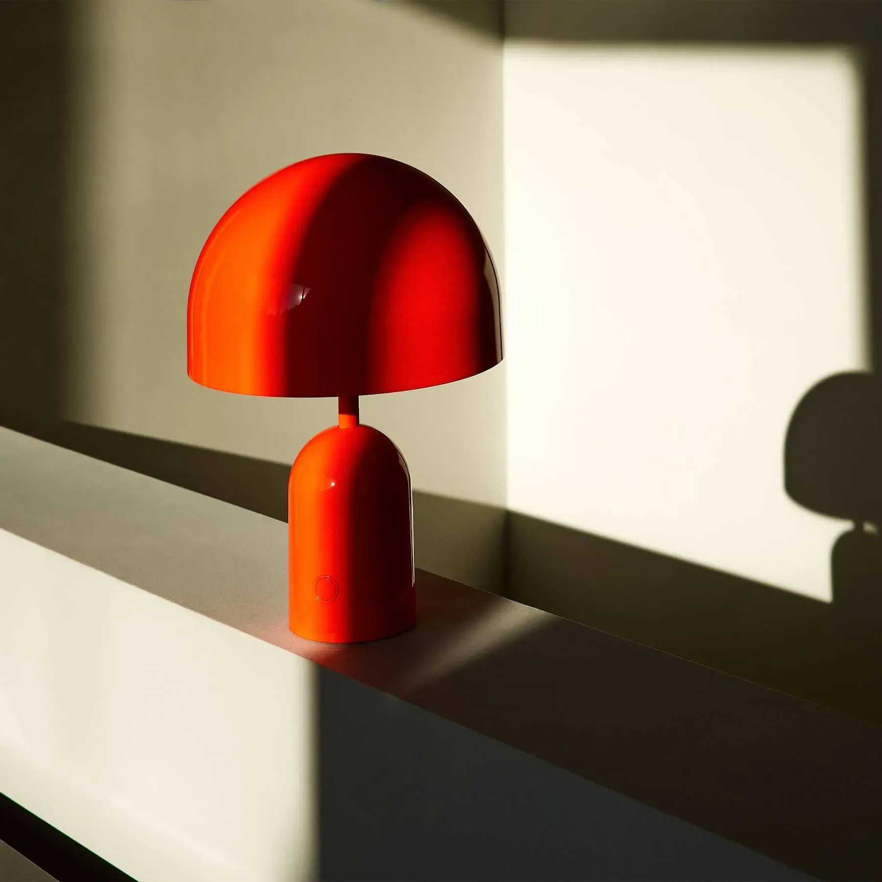 Bell LED Table Lamp - Fluoro Red, Steel
