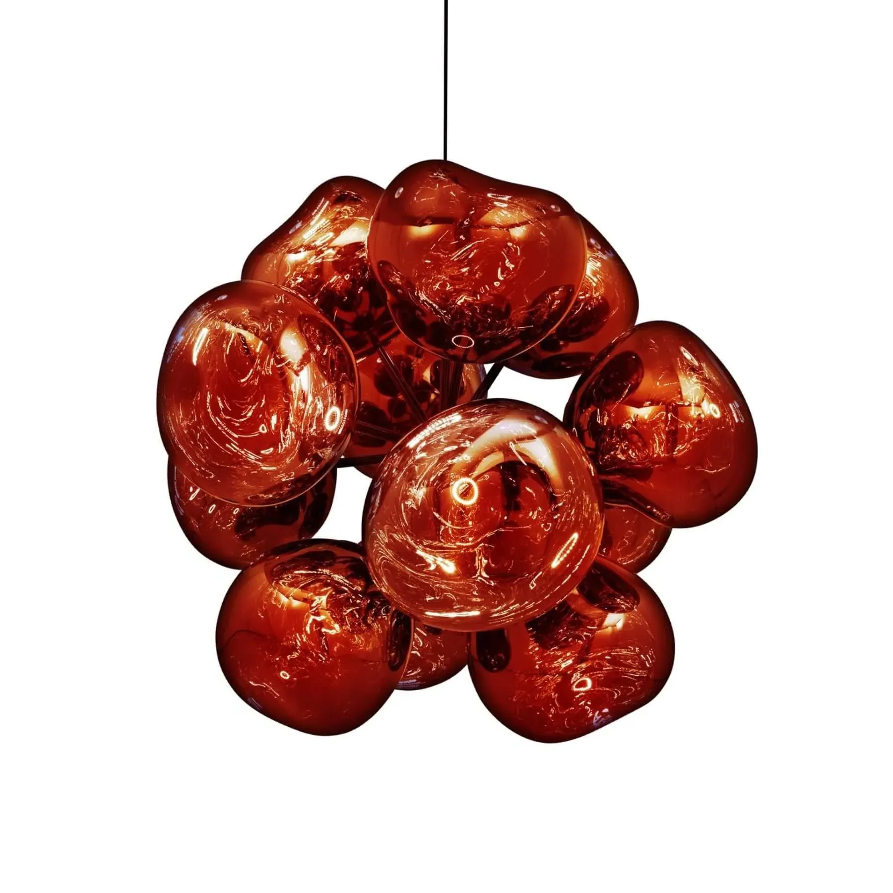 Burst Chandelier with LED - Copper, Glass image