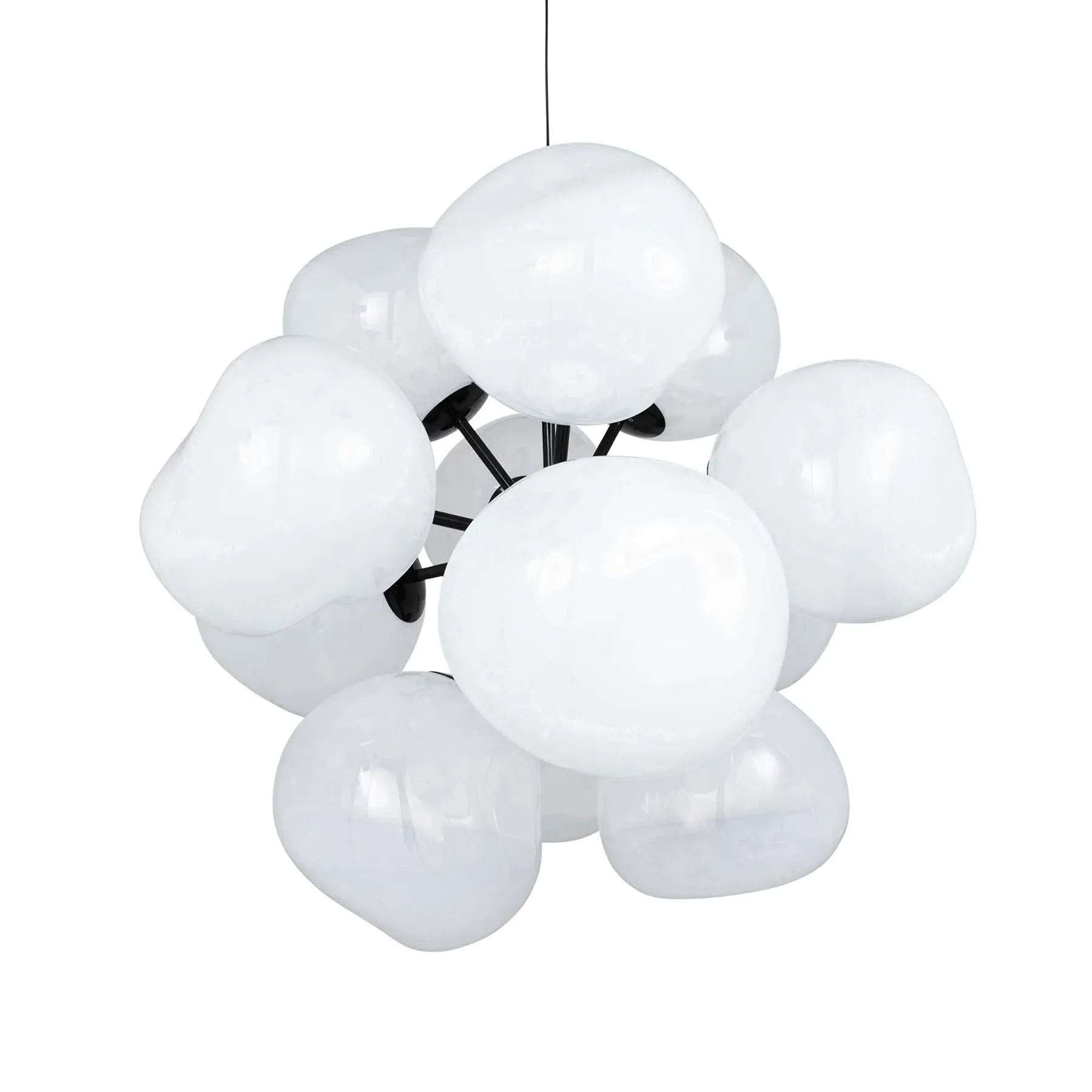 Burst Chandelier with LED - Gold, Glass