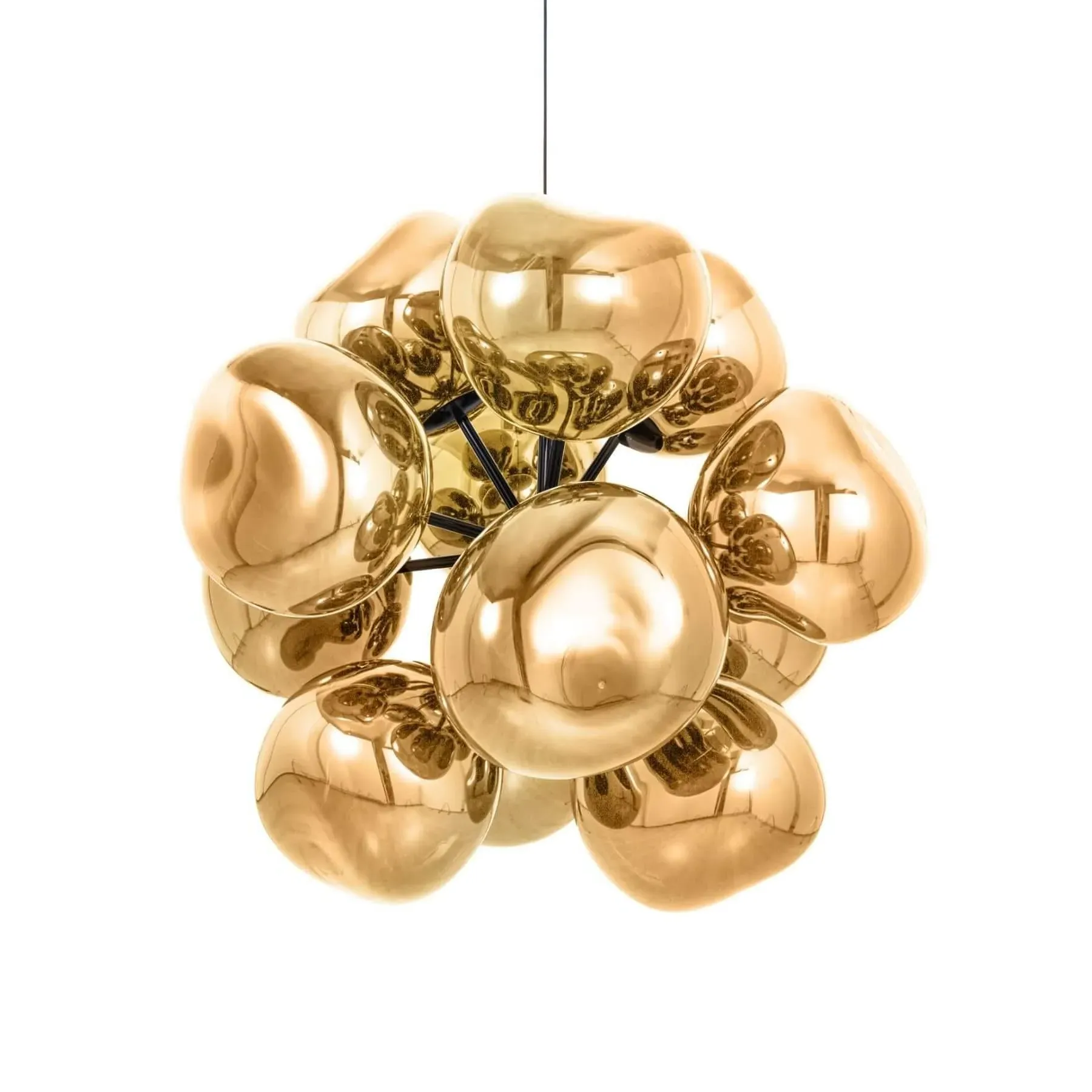Burst Chandelier with LED - Gold, Glass