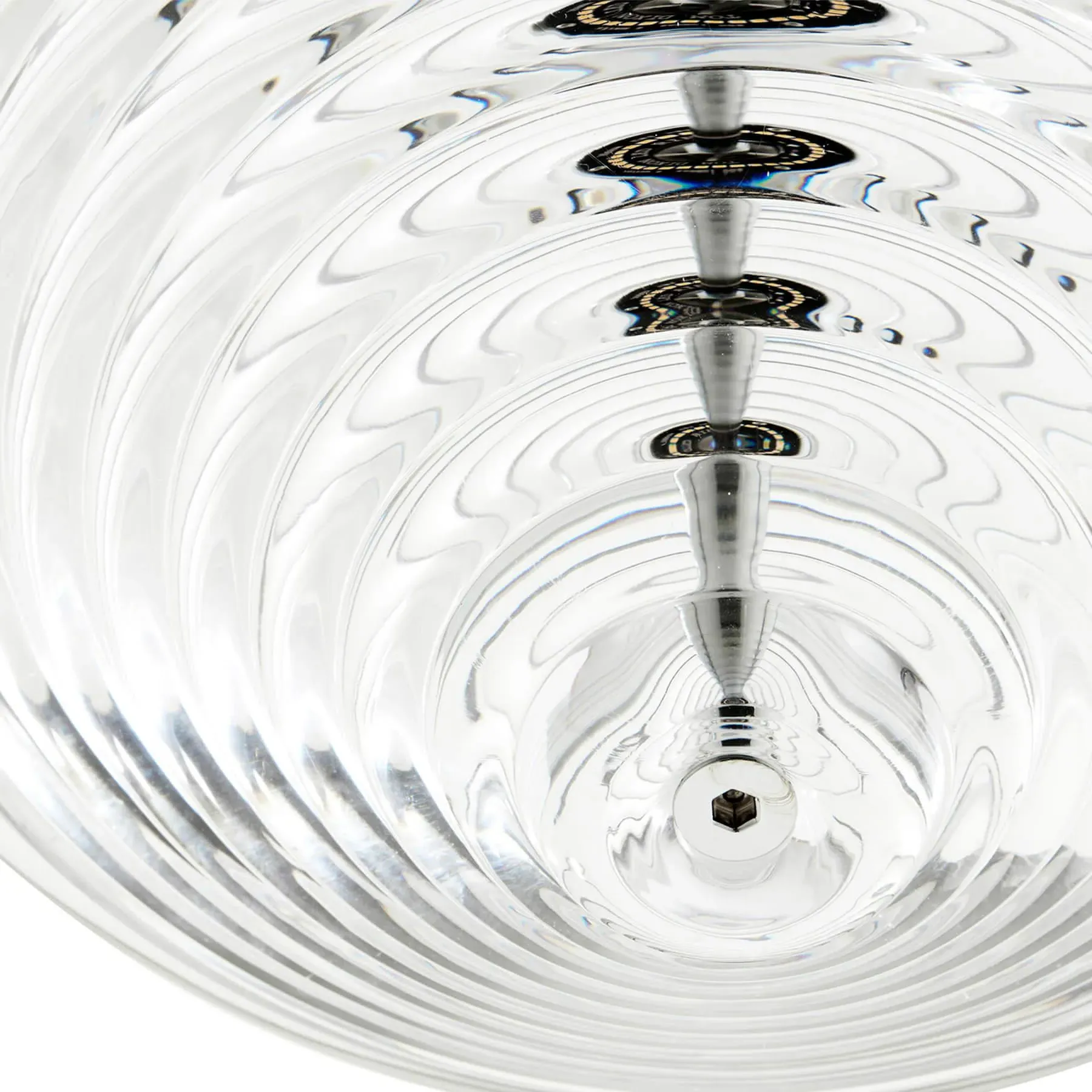 Cone Pendant Light - Clear, Pressed Glass