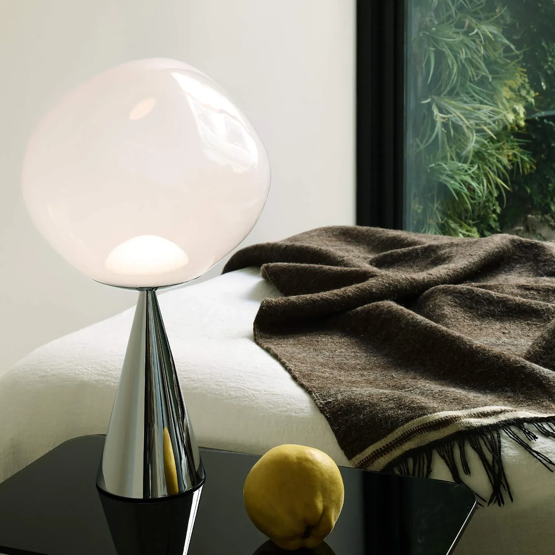 Cone Table Lamp with LED - Gold, Metal