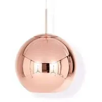 Copper Large Round LED Pendant Light - 45cm